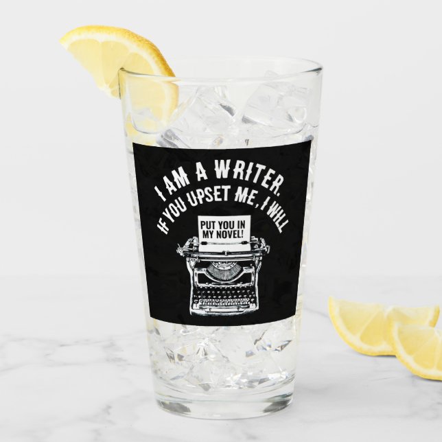 Verre Citation humoristique de l'écrivain (Devant glace)