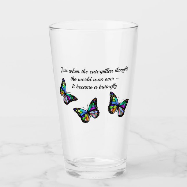 Verre Citation Inspiration Papillon (Devant)