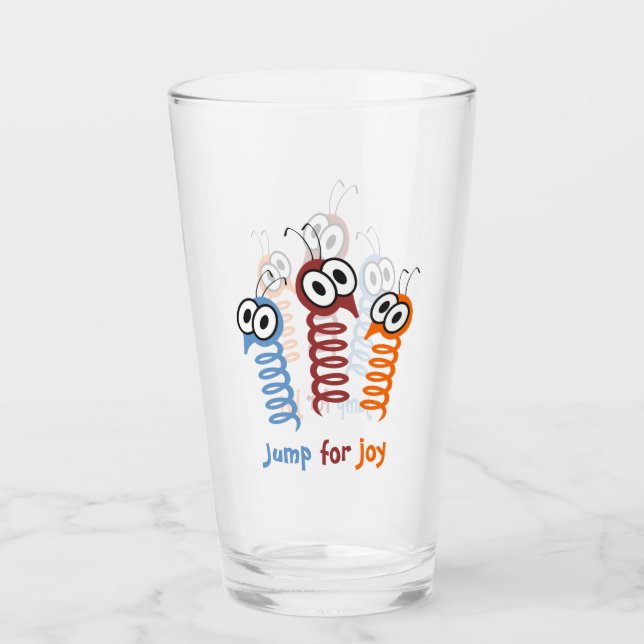 Verre Citation mignonne pour sauter de joie drôle (Devant)