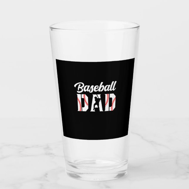 Verre Citations grand-père | Papa du baseball (Devant)