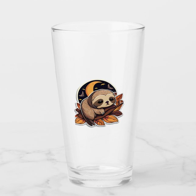 Verre citrouille paresse Halloween style 2 Classic T- (Devant)