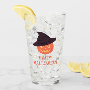 Verre Citrouille rétro "Happy Halloween" - Vintage