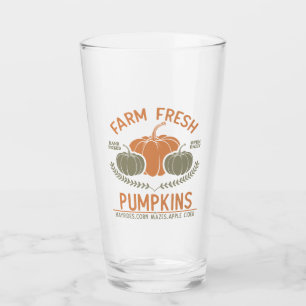 Verre Citrouilles frais de ferme Main saisie