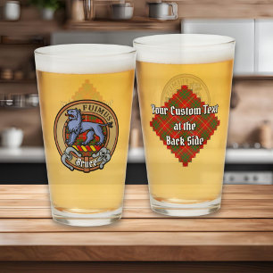 Verre Clan Bruce Crest sur Tartan