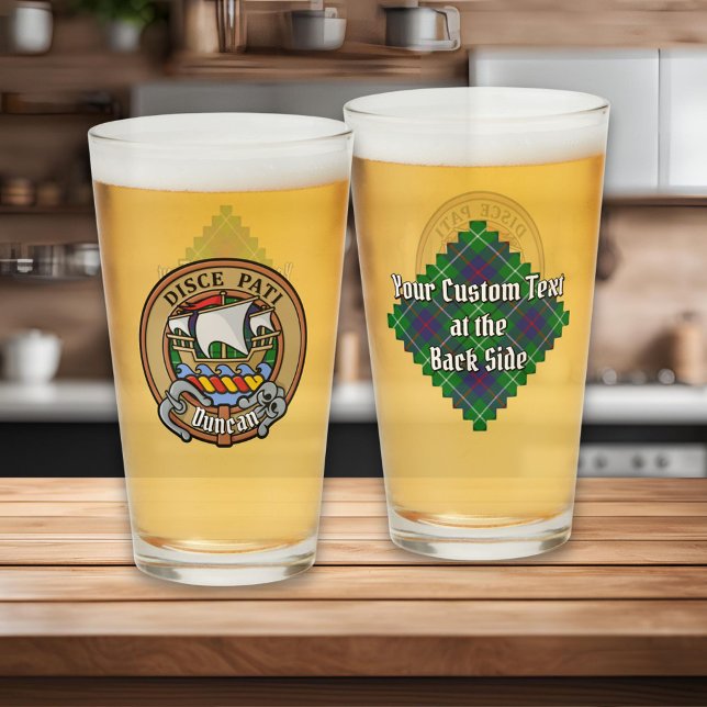 Verre Clan Duncan Crest over Tartan (Créateur téléchargé)