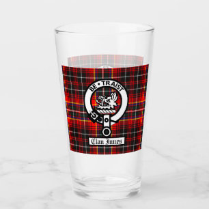 Verre Clan Innes Crest Badge et Tartan
