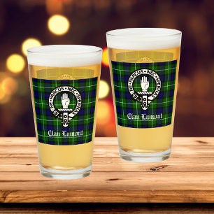 Verre Clan Lamont Crest Badge et Tartan
