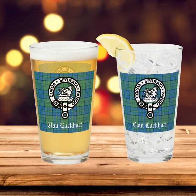 Verre Clan Lockhart Crest Badge & Tartan (Créateur téléchargé)