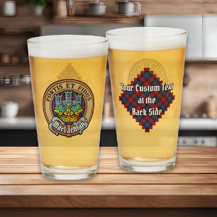 Verre Clan MacLachlan Crest sur Tartan