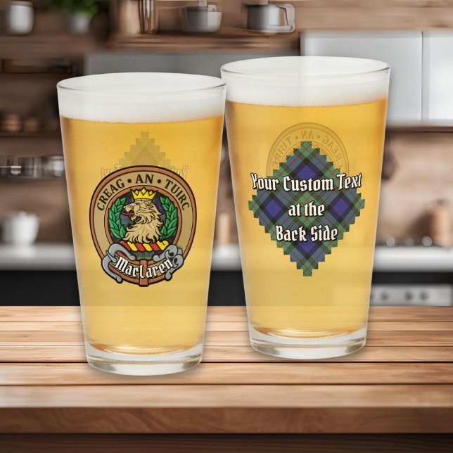 Verre Clan MacLaren Crest sur Tartan (Créateur téléchargé)