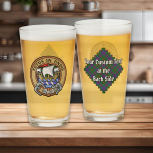 Verre Clan Wood Crest sur Tartan