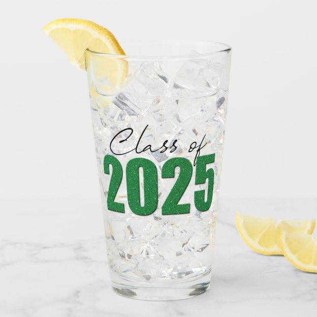 Verre Classe de Parties scintillant verte de 2025 (Devant glace)