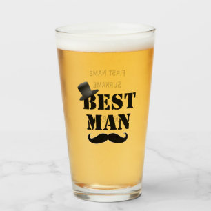 Verre Classé Meilleur Homme Moustache Top Chapeau Person