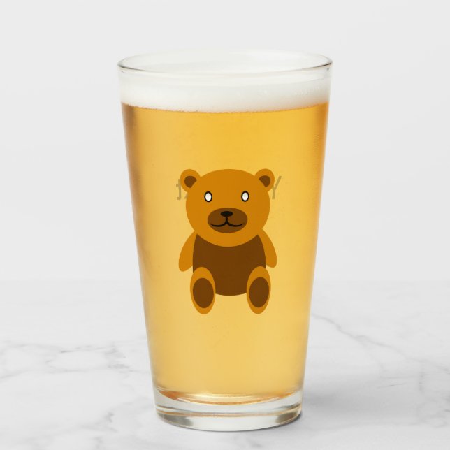 Verre Clipart Brown de nounours (Devant (rempli))