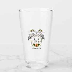 Verre Club de badminton Vintage Heron personnalisé