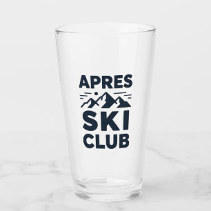 Verre Club de ski après-ski Logo Montagne - Hiver person