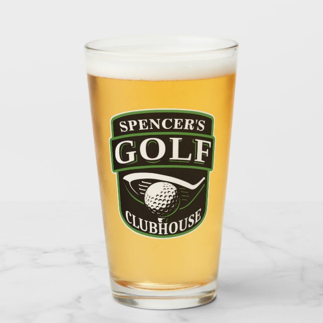 Verre Club Golfer Pro Golf Club Clubhouse Personnalisé (Devant (rempli))