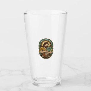 Verre Club Jésus Tampon sur la main Ne se lave pas Humou