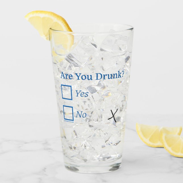 Verre Cochez les cases SlipperyJoe's Are You Drunk marte (Devant glace)