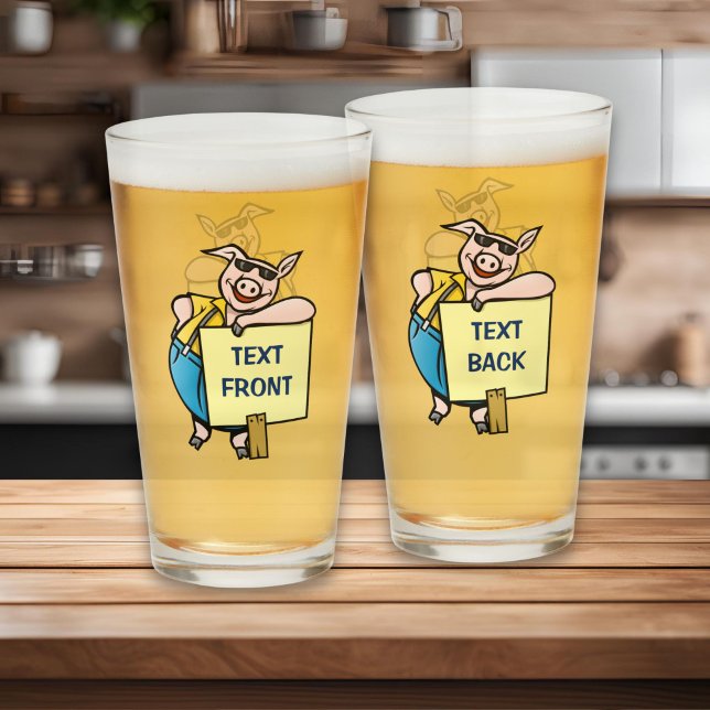 Verre Cochon avec Panneau (Créateur téléchargé)