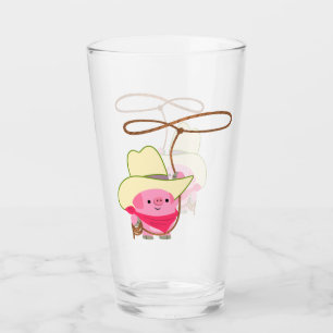 Verre Cochon De Bois De Dessin De Carton Avec Paruline D