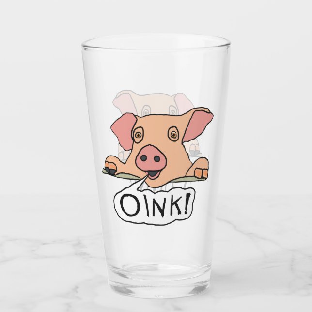 Verre Cochon rose (Devant)