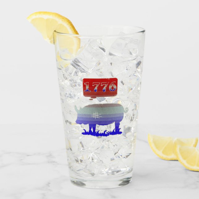 Verre Cochonnet de l'Indépendance 1776 (Devant glace)
