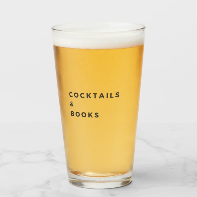 Verre Cocktails et livres (Devant (rempli))