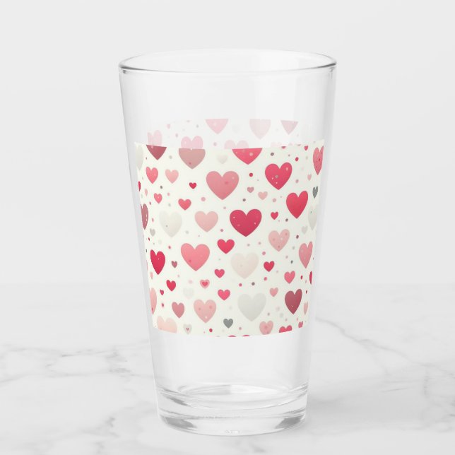 Verre Coeur coloré de la Saint Valentin (Devant)