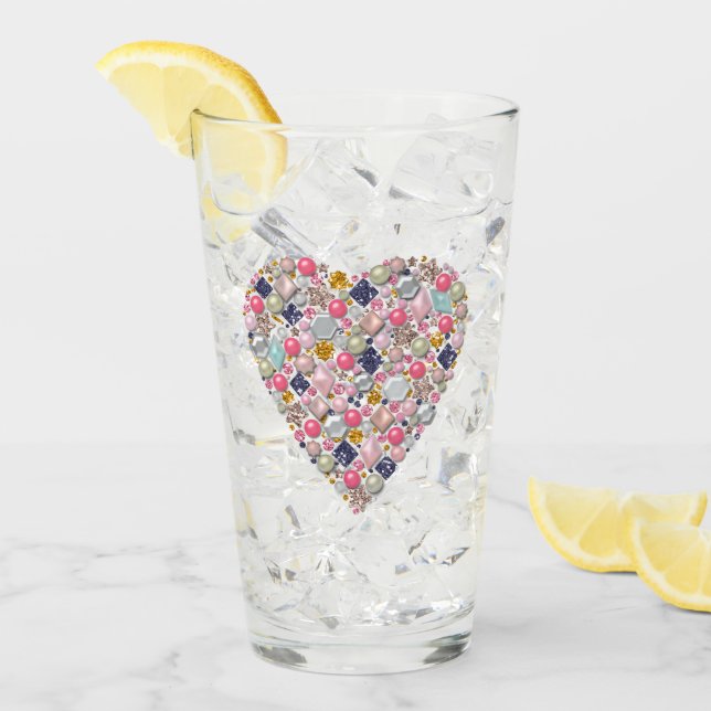 Verre Coeur des perles (Devant glace)