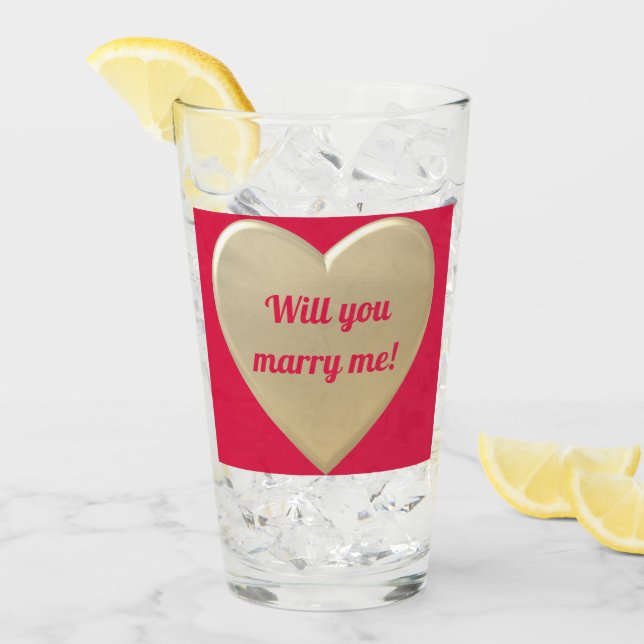 Verre coeur d'or (Devant glace)