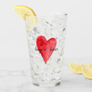 Verre Coeur rouge