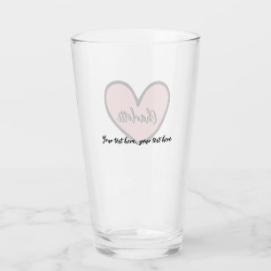 Verre Coeur sucré élégant Cadeaux personnalisés modèle