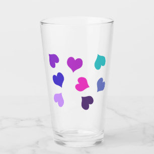 Verre Coeurs colorés mignons