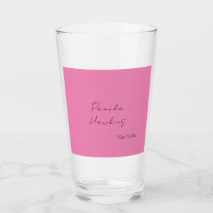 Verre Coiffeuse professionnelle sobre rose feminine