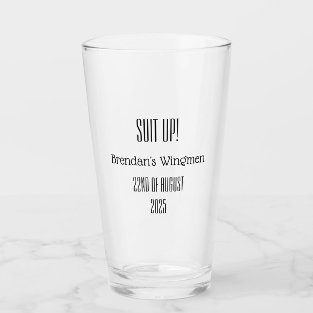 Verre Coit Up Groomsman Beer Mug - Mariage Party Cadeau (Devant)