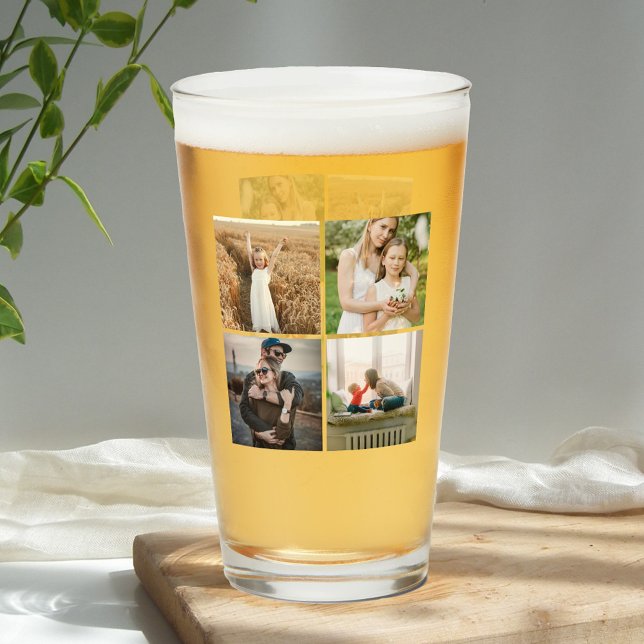 Verre Collage de photos de famille simple (Créateur téléchargé)