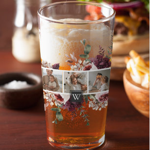 Verre Collage tendance Famille Photo Fleurs colorées Cad