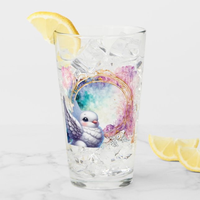Verre Colombe Colorée (Devant glace)