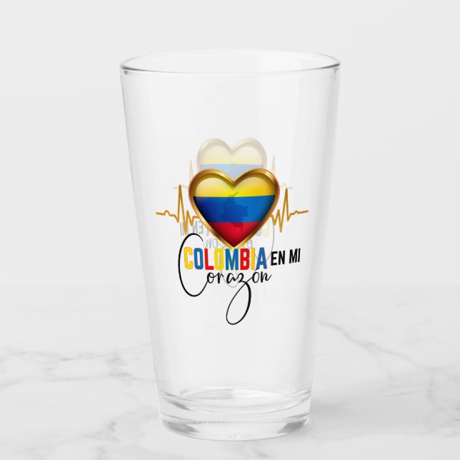 Verre Colombia en mi Corazon Colombian Pride  (Devant)