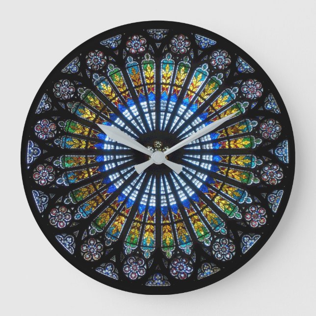 Verre coloré circulaire | Horloge murale (Recto)
