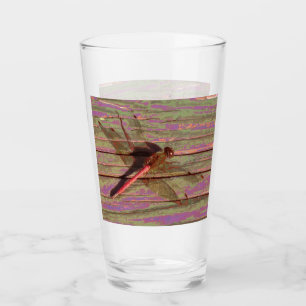Verre coloré de libellule