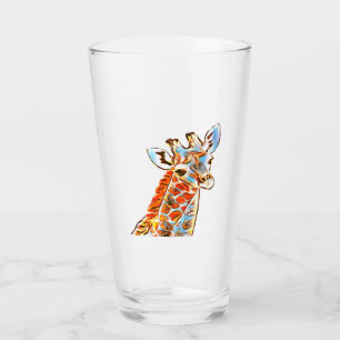 Verre coloré en girafe