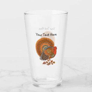 Verre Coloré mâle Turquie Fanned Queue Feuilles d'automn