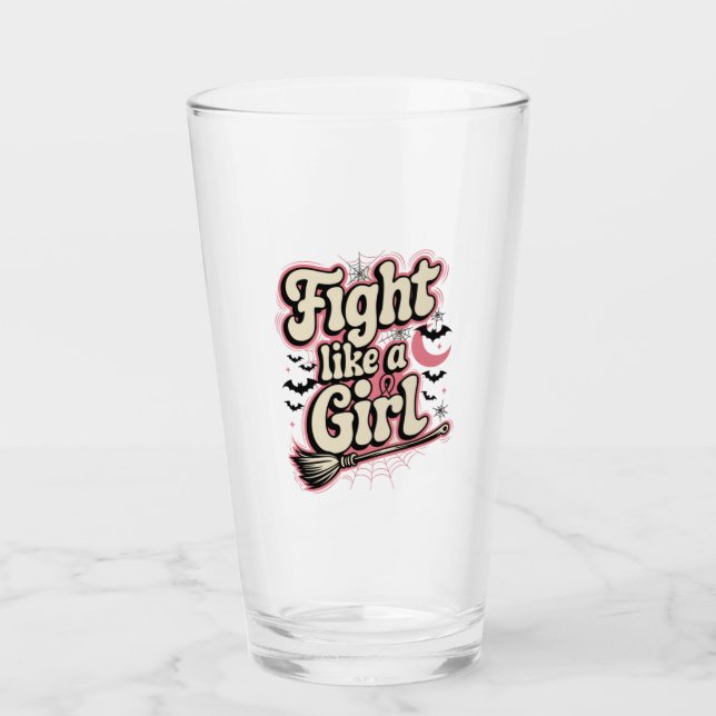 Verre Combattre comme une fille - Siroter avec force (Devant)