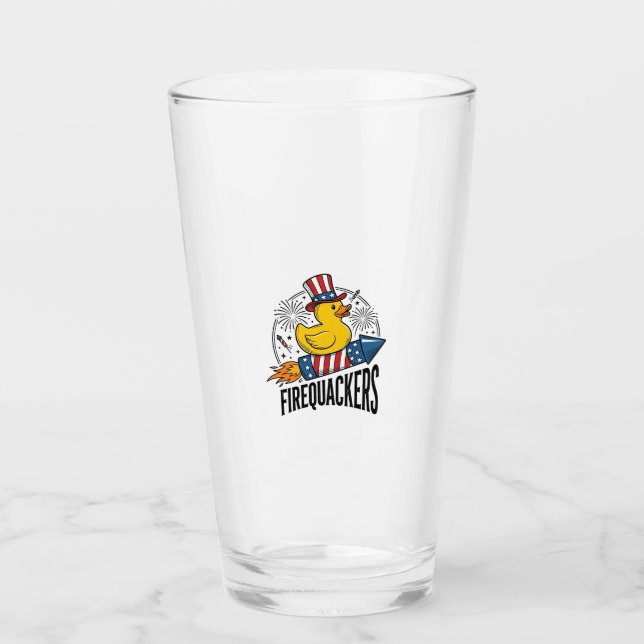 Verre Concepteurs de chemise de feu d'artifice de canard (Devant)
