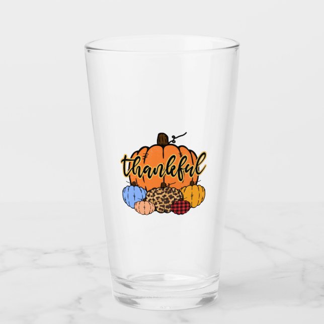 Verre Conception Citrouille de l'automne (Devant)