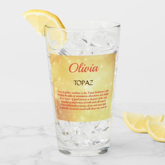 Verre Conception de Birthstone Topaz en novembre (Devant glace)