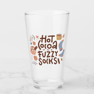 Verre Conception de cacao chaud et de chaussettes moelle