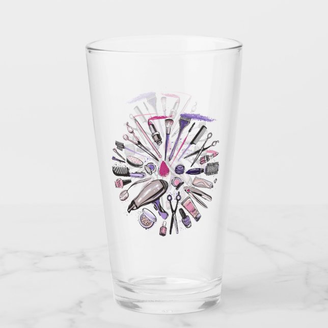 Verre Conception de cercle de maquillage (Devant)
